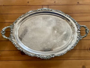 Antikes WALLACE BAROCK großes 28" Tablett versilbert ~ top - Bild 1 von 4