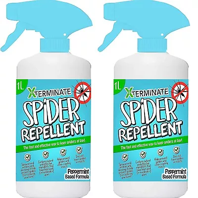 Xterminate Spider Repellent Spray Deterrent 2L Peppermint Oil Indoor Outdoor • 21.95£