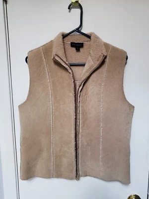 CHALECO DE CUERO CON CREMALLERA TOSTADO POLAR MARCA MUNDIAL TALLA M EXPRESS Foto 1 de 4