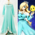 Super Mario Galaxy 2 Rosalina Blue Dress Cosplay costume &h
