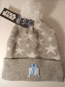 STAR WARS Girls' R2-D2 Knit Hat/Pom Stocking Cap NEWw/tags - Empire Strikes Back - Picture 1 of 5