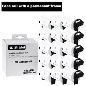 Etiqueta de dirección de envío 15 ROLLOS 4"X6" DK-1241 compatible para Brother QL-1050 1100 - Imagen 1 de 24