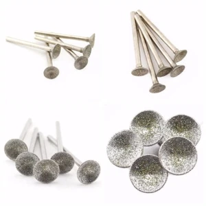20Pcs 0.8-10mm Lapidary Diamond Grinding Head Spherical Concave Abrasive Mounted - Picture 1 of 17