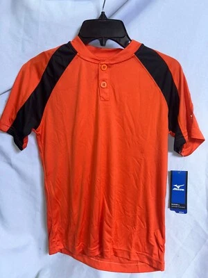 Camisa de beisebol masculina laranja MIZUNO DryLite leve tamanho liso YS - Imagem 1 de 4