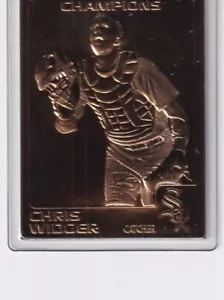 Tarjeta de oro de 22 kt sellada Chris Widger 2005 Danbury Mint Chicago White Sox WS - Imagen 1 de 1