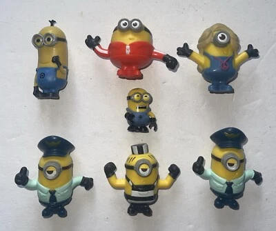 Universal Studios Despicable Me Minion Dave 2” PVC McDonalds Figure Lot of 7 - Image 1 of 2