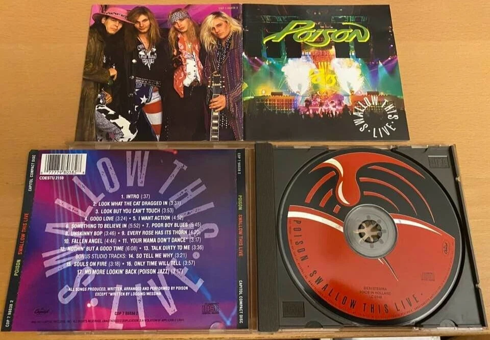 POISON - ''SWALLOW THIS LIVE'' - RAR USA HAIR/MELODIC METAL CD 1991 - Bild 1 von 1
