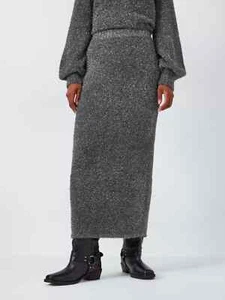 John Lewis AND/OR Quinnie Sparkle Knit Maxi Skirt Silver L / UK 16 BNWT RRP £49 - Picture 1 of 13