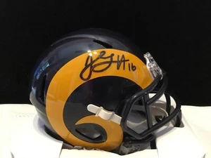 NFL Jared Goff Autographed Rams Mini Helmet w/ COA - NIB (BB416) - Picture 1 of 5