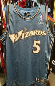 Reebok NBA Washington Wizards Kwame Brown #5 Swingman Jersey - Size XL +2 - Picture 1 of 5