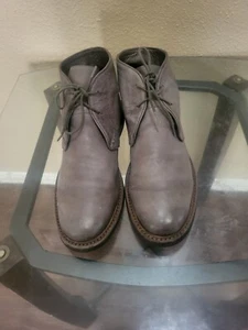 Frye Men's GrayAnkle Leather Boots, Size 9.5,Cond.is V.Gd - Picture 1 of 8