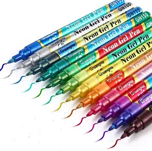 Metallic Marker Pens Shimmer Glitter Double Color Art Paint Marker 12 Colors Met - Picture 1 of 6