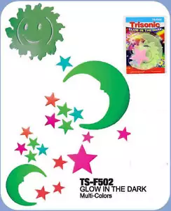 NUEVAS PEGATINAS DE PARED BRILLO EN EL OSCURO SOL LUNA ESTRELLAS NIÑO BEBÉ DORMITORIO GUARDERÍA - Imagen 1 de 2