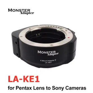 Monster Adapter LA-KE1 Auto focus Lens Adapter for Pentax K Lens to Sony E mount - Picture 1 of 7