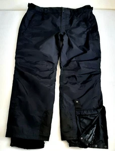L.L. Bean Men's Snow Pants Size XXL Tall Ins 33 Black Lined Nylon Insulated Zips - Picture 1 of 20