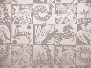 2 große Clarence House "Galeazzo" Webstoffreste. Elfenbein & Mokka. F-278 - Bild 1 von 12