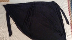 Ava & Viv Women's Women's XXL wrap midi skirt, black - Picture 1 of 3