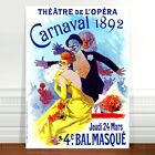 Stunning French Theater Poster Art ~ Canvas Print 36X24" ~ Carnival 1892