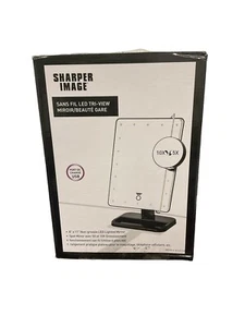 Sharper Image Cordless LED Tri-View Mirror/ Beauty Station 8”X11” LED Mirror - Picture 1 of 3