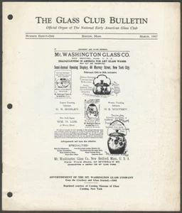 Antique Glass Club Bulletin March 1967 National Early American Glass Club - Imagen 1 de 1