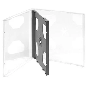 10 X CD DVD Double Jewel Cases 10.4mm for 2 Disc with Black Tray - Pack of 10 - Picture 1 of 1