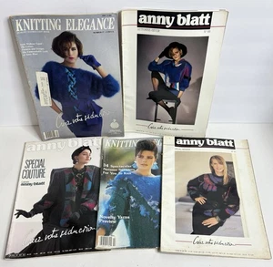 Anny Blatt Lot (5) Vintage Style Mode Stricken Eleganz Zeitschriften Designs 80er - Bild 1 von 8