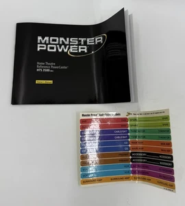 Monster Power Home Theatre Referencia PowerCenter HTS 3500 Manual del Propietario y Etiquetas - Imagen 1 de 3