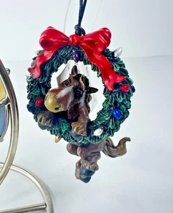 Montana Silberschmied Elmer Pferd Weihnachtskranz Lichter Western Ornament - Bild 1 von 9