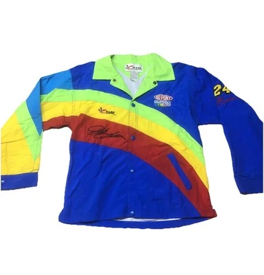 Chaqueta De Colección Jeff Gordon Racing Arco Iris Botón Snap Chase Auténtica Para Mujer’s Foto 1 de 4