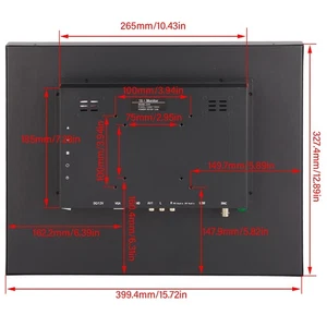 19inch 4:3 Large TFT Non Touch Screen Embedded Metal Industry Monitor OU - Picture 1 of 20