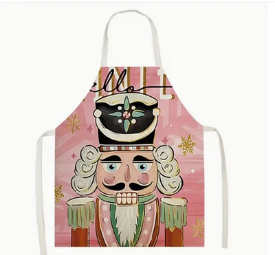 Festive Christmas Nutcracker King Kitchen Apron-22x27in-Linen Blend-Perfect Gift - Image 1 of 4