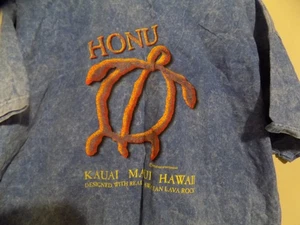 VTG Lava Blues Adult 2 XL Shirt Honolulu Kauai Maui Hawaii Ash Skate Surf Turtle - Picture 1 of 6