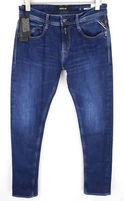 Replay Rob Men's Jeans W30/L34 Blue Straight Cone Stretch Zipper - Image 1 of 4