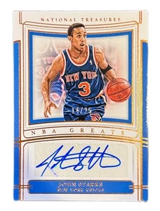 John Starks 2019-20 National Treasures NBA Greats Auto Bronze /25 Knicks - Bild 1 von 2