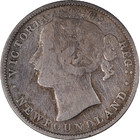 1865 20 CENTS NEWFOUNDLAND CANADA SILVER   GOOD