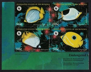 SALE Micronesia WWF Butterflyfishes 4v Block of 4 1997 MNH SG#579-582 - Picture 1 of 1