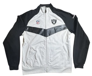 Giacca da pista Reebok "ON FIELD" Raiders full zip taglia media Y2K NFL calcio - Foto 1 di 5