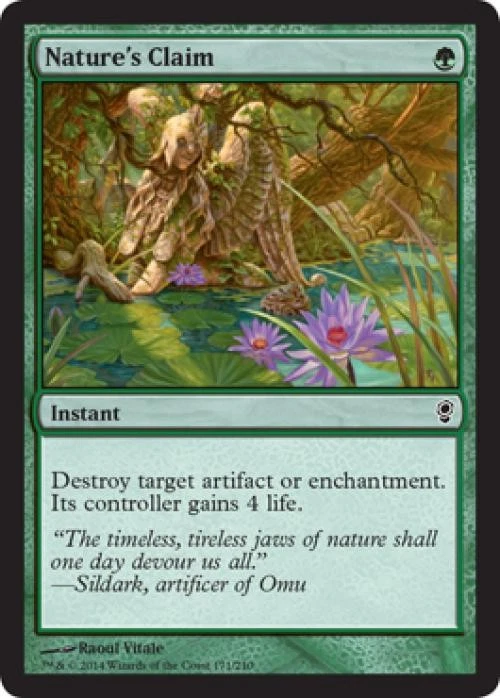 MTG English Nature's Claim NM Foil Conspiracy - Image 1 of 1