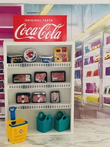 RARE Handmade Barbie Refrigerated Supermarket Shelf Food shopping with MEAT - Picture 1 of 6