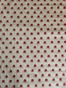 Molly Mahon Berry Block Printed Linen/Cotton Iron/ Rose Fabric 3 1/2 Yards - Picture 1 of 9