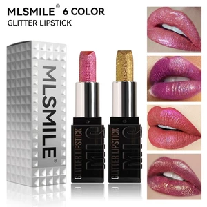 Christmas Limited Sale-6 Colors Glitter Lipstick Set-Metallic Shine Makeup Gift - Picture 1 of 28