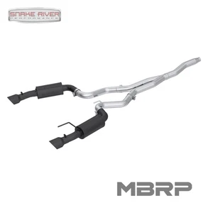 Escape negro doble MBRP 3" para 15-23 Ford Mustang 2.3L EcoBoost sin convertible - Imagen 1 de 4
