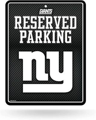 Letrero de estacionamiento de metal de los New York Giants, diseño de fibra de carbono 8,5x11 pulgadas Foto 1 de 4