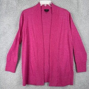 Talbots Merinowolle Strickjacke Pullover Large Petite vorne offen leicht rosa - Bild 1 von 7
