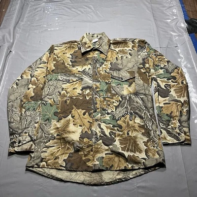 Advantage Camo USA Made Button Up Shirt Mens M Vintage Cotton Hunting Outdoor - Image 1 of 4