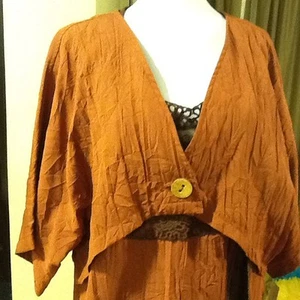 Jean Marc Philippe Bolero/Cardigan Plus Size 20 Orange Color - Imagen 1 de 6