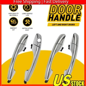 4PC Chrome Outside Door Handle Front LH RH Front Rear For 2016-20 Kia Sorento US - Picture 1 of 8