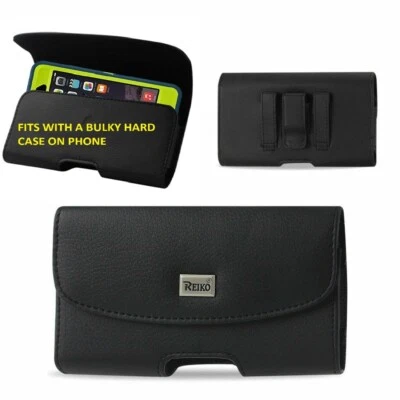  FUNDA DE CUERO CON CLIP PARA CINTURÓN REIKO XL SE ADAPTA A FUNDA RÍGIDA EN Samsung Galaxy s8+ 9+  Foto 1 de 4