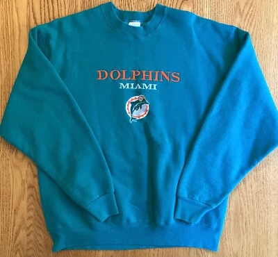 Miami Dolphins Embroidered EXTRA LARGE Sweatshirt by Salem Sportswear 1990’s - Image 1 of 4