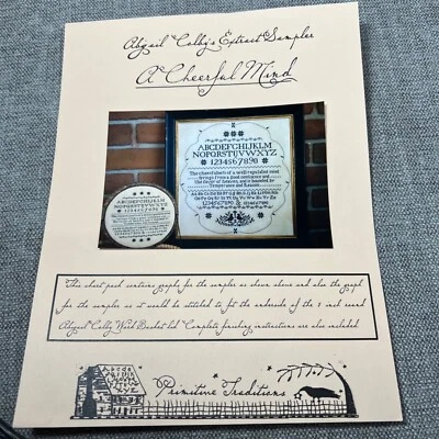 Primitive Traditions Abigail Calby's A Cheerful Mind Counted Cross Stitch Chart - Image 1 of 4